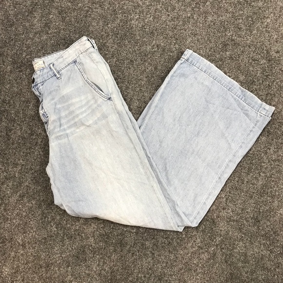 Free People Denim - Free People wide leg high waist jean